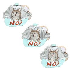 펫나인 반려동물 냥이패턴 야구모자 3p, 블루