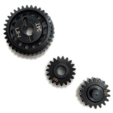 hot-racing YEX1000T 鋼製中心齒輪組 3pcs, BK, 1套