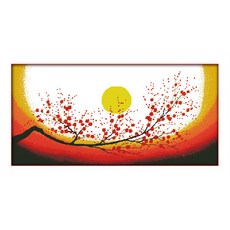 ZKF十字繡DIY包組合 落日梅花 ZKF430, 混色, 1套