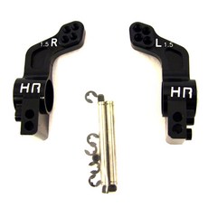 hot-racing SLF22X01 鋁製後輪轂支架 1.5 度 1PR 套組, BK, 1套