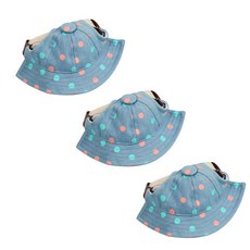 펫나인 반려동물 벙거지 모자 3p, 핑크도트