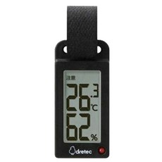 드레텍 휴대용 유모차 디지털 온습도계, 블랙, 1개