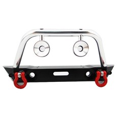 hot-racing SCX03WMA01 鋁製前保險槓帶絞盤和燈架 Scx10, BK, 1個