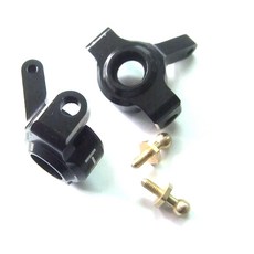 hot-racing 黑色鋁製前轉向節 1PR, BK, 1套