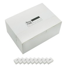 Donna&deco 一鍵式白色便當盒 大 10入 + 手作圓點腰封 10入, 1套