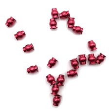 핫레이싱 Red Aluminum Suspension 5.8mm Pivot Balls 20p, R, 1세트