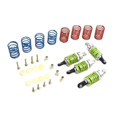 hot-racing 銀色鋁製 50 毫米減震器套組，帶彈簧 32 件套, S, 1套