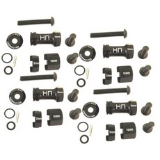 hot-racing RC7355 鋁製 12mm 多寬度六角輪轂 30 至 60mm K 40p, B, 4套