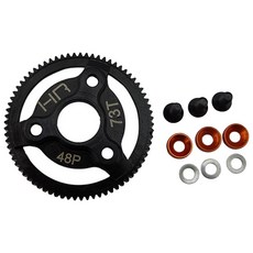 핫레이싱 STE873 Hardened Steel Spur Gear (73t 48p)(Orange), OR, 1세트