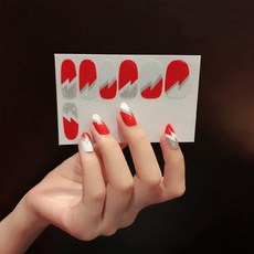 ARYKO 紅色&銀色藝術美甲貼, QB669, 5套