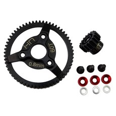 hot-racing STE260 鋼小齒輪和正齒輪組 (18t/60t 32p), BK, 1套