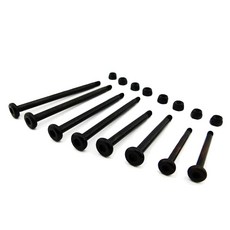 hot-racing STE1568E01 硬化拋光鋼鉸鏈銷 8 件套, BK, 1套