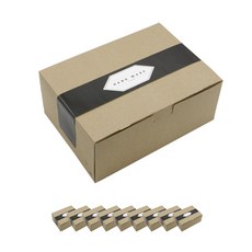 DONNA&DECO 一鍵式便當盒牛皮紙小號 10p + 六角手工腰帶 10p, 1套