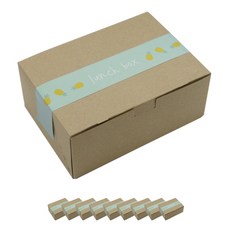 DONNA&DECO 牛皮紙午餐盒 L號 10入+鳳梨印花紙膠帶 10入, 1套