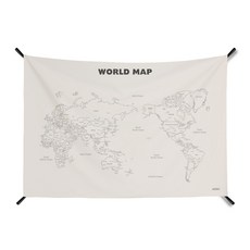 abundance 世界地圖布料掛毯 GM 423001, 1個