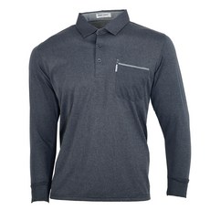 PARK TOWN 男款撞色翻領長袖T恤 CTPT2066