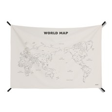 abundance 世界地圖布藝掛毯 GM 423002, 1個