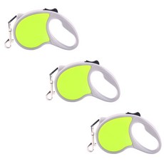 펫나인 반려동물 비비드컬러 반사광 자동줄 3p, 형광그린