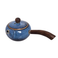 茶沫尿布 綠茶茶具 藍色 橫泡茶碗, 1組, 單品