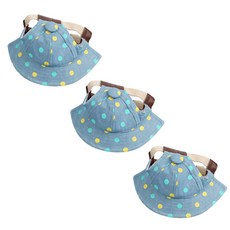 펫나인 반려동물 벙거지 모자 S, 옐로우도트, 3개