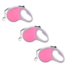 펫나인 반려동물 비비드컬러 반사광 자동줄 3p, 핑크