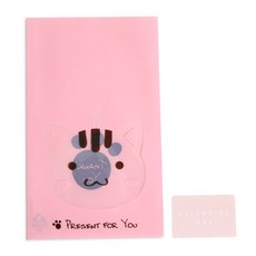 황씨네도시락 애니멀 봉투 고양이 100p + 스티커 발렌타인 사각 100p, 1세트