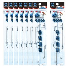 비케이씨 우럭 뎀빙 채비 카드 BK-400, 8개