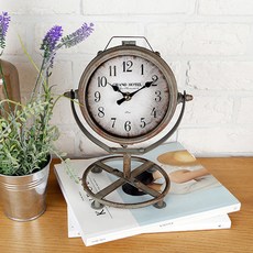 地球儀造型座鐘 19.5*16.5*27.5cm, 混色