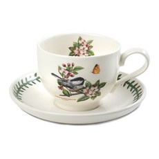 PORTmeIRION 波特玫琳恩 American Bird T型咖啡杯 + 杯碟, 山雀, 1套