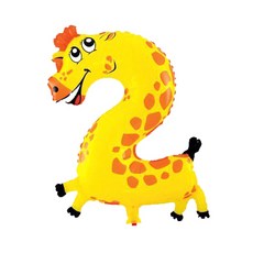하우스팩토리 애니멀 키드 동물 숫자 풍선, 2, 1개