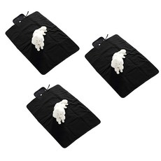 에이프릴16 반려동물 야외 휴대용 방수매트 3p, 블랙, 3개