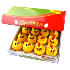 Uni Regent發條母雞跳跳雞 12入組, 混色