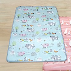 Atomang 孩童用優質3D網眼機能性一體式莫代爾棉墊 15T, 動物農場款, 1個