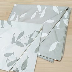 친환경편백아트 기능성 홑이불 블랭킷 유아키즈 화이바, 물고기의꿈 그레이