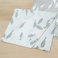 친환경편백아트 기능성 홑이불 블랭킷 유아키즈 화이바, 물고기의꿈 화이트