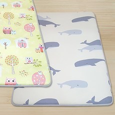 친환경편백아트 3D매쉬 기능성매트 15T 신생아 순면일체형, 고래의꿈, 1개