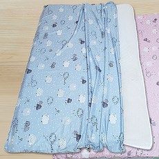 친환경편백아트 3D매쉬 기능성매트 15T 유아키즈 모달면 분리형, 램램소망 블루, 1개