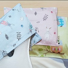 Atomang 3D網眼棉質多功能枕頭, 粉色 野兔款, 1個