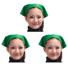 Ants 廚房用品素色衛生頭巾, 綠色, 3個