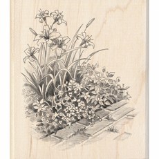 INKADINKADO 韓國花街道木製圖章, 單色, 單色