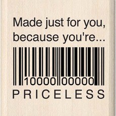 INKADINKADO 韓國 木質圖章 PRICELESS 20, 單色, 單色