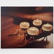 室內裝潢洞洞板 蠟燭4入 白色, 1個