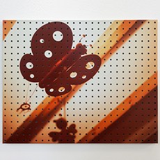 室內裝飾洞洞板 蝴蝶AAA 白色, 1個