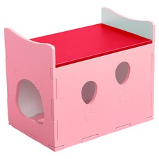 핸즈퍼니쳐 모찌 테이블형 펫하우스, 레드핑크, 1개