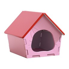 핸즈퍼니쳐 모찌 교각형 펫하우스, 레드핑크, 1개