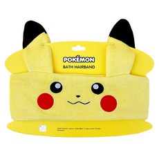 PoKeMoN 寶可夢 皮卡丘洗臉髮帶, 黃色, 1份