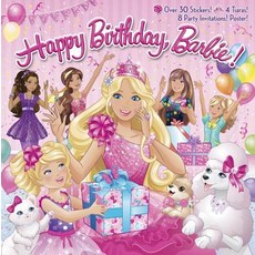 Happy Birthday Barbie! [With 8 Party Invitations and Poster and 4 Punch-Out Tiaras] Paperback, Random House Books for Young Readers