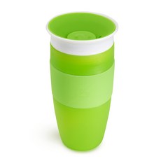 Munchkin Miracle 防滑 360 度大容量防潑水杯, 綠色, 414ml