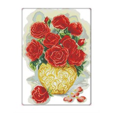 ZKF 十字繡套組美麗的玫瑰花, 混色, 1套