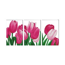 ZKF 十字繡套組玫瑰鬱金香, 混色, 1套